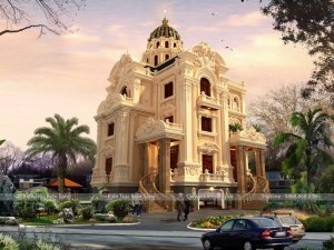 Thiết kế biệt thự lâu đài 3 tầng cổ điển tại Bình Dương