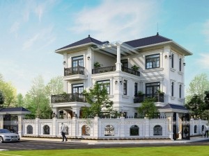 Thiết kế biệt thự 3 tầng mái thái tại Ninh Bình