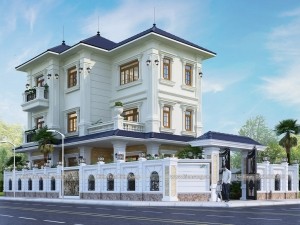 Thiết kế biệt thự 3 tầng tân cổ điển tại Nghệ An