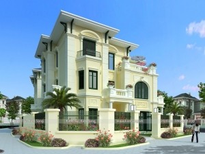 Thiết kế biệt thự 3 tầng tân cổ điển tại Hà Nội