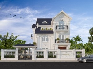 Thiết kế biệt thự 3 tầng tân cổ điển ở Bình Dương